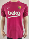 2021-2022 FC Barcelona Home Training Kit Drill Top Shirt and Short Player Issue Kitroom Pre Owned Size M