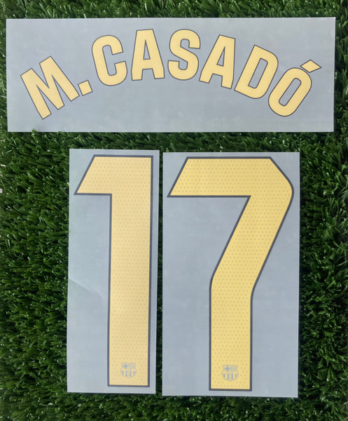 2024-2025 FC Barcelona Home kit Name Number set Marc Casado Player Issue La Liga