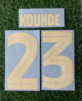 2024-2025 FC Barcelona Home kit Name Number set Kounde Player Issue Champions League