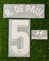 2022-2023 Atletico de Madrid Home kit Name Number Rodrigo De Paul La Liga Sponsor
