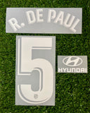 2022-2023 Atletico de Madrid Home kit Name Number Rodrigo De Paul La Liga Sponsor