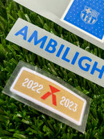 2023-2024 FC Barcelona Away kit Name Number set Lamine Yamal Player Issue La Liga Patches