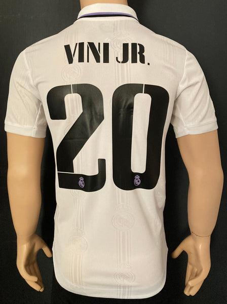 2022 - 2023 Real Madrid Home Shirt Vini Jr. 20 Champions Player Issue BNWT Size M