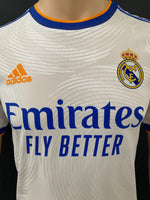 2021 - 2022 Real Madrid Home Shirt Camavinga Liga Version Player Issue Kitroom SIze 4