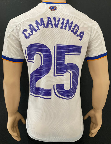 2021 - 2022 Real Madrid Home Shirt Camavinga Liga Version Player Issue Kitroom SIze 4
