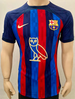 2022-2023 FC Barcelona Home Shirt Pablo Paez Gaviria “Gavi” Player Issue Kitroom Drake El Clasico Special Edition Mint Size M