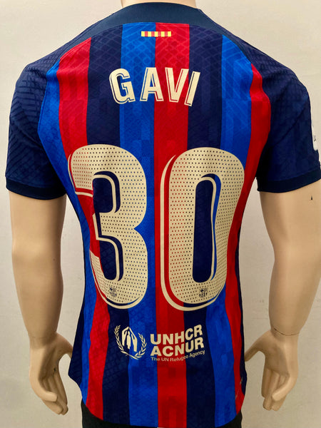 2022-2023 FC Barcelona Home Shirt Pablo Paez Gaviria “Gavi” Player Issue Kitroom Drake El Clasico Special Edition Mint Size M