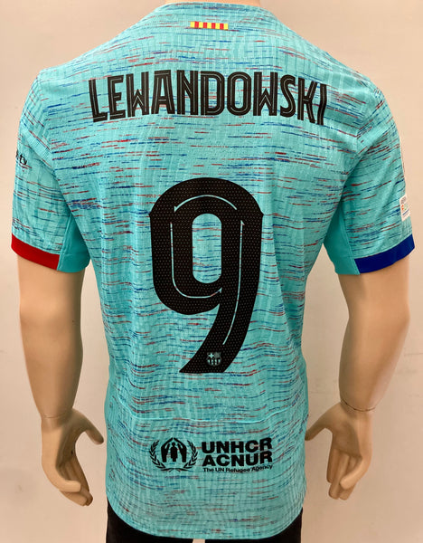 2023-2024 FC Barcelona Third kit Lewandowski Player issue Champions League New with tags