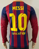 2013-2014 FC Barcelona Home Shirt Lionel Messi LFP League Long sleeve Pre Owned Size S