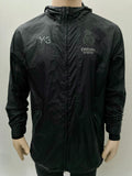 2020-2021 Real Madrid Crossover Y-3 Hooded Jacket Full Print Stripe Logo Black