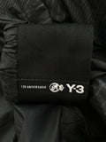 2020-2021 Real Madrid Crossover Y-3 Hooded Jacket Full Print Stripe Logo Black