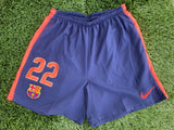 2009 - 2010 FC Barcelona Short Eric Abidal 22 Player Issue Kitroom Match Away L