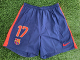 2009 - 2010 FC Barcelona Short Pedro 17 Player Issue Kitroom Match Away M