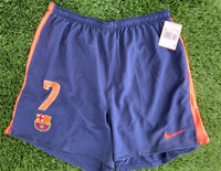 2009 - 2010 FC Barcelona Short Eidur Gudjohnsen 7 Player Issue Kitroom Match Away XXL