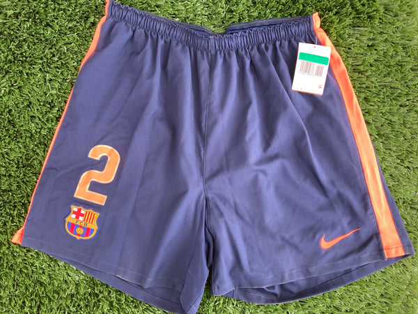 2009 - 2010 FC Barcelona Short Dani Alves 2 Player Issue Kitroom Match Away XL