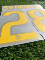 2008-2009 FC Barcelona Home Name Set and Number Sergio Busquets Reissue Liga and Champions Sipesa