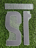 2023-2024 Real Madrid CF Camavinga Name and Number Set Third Champions League Cup Adult Size Avery Dennison