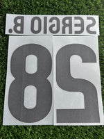 2008-2009 FC Barcelona Home Name Set and Number Sergio Busquets Reissue Liga and Champions Sipesa