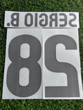 2008-2009 FC Barcelona Home Name Set and Number Sergio Busquets Reissue Liga and Champions Sipesa