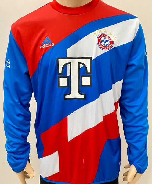 2022-2023 Bayern Munich Pre Match Warm Up Top Kitroom Player Issue Preowned Size M