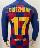 2019-2020 FC Barcelona Home Shirt Griezmann Long Sleeve Champions League Player Issue Kitroom