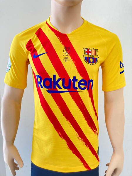 2020-2021 FC Barcelona Senyera Pedri Copa del Rey Final Player issue