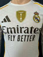 2025-2026 Real Madrid Home Shirt Modric Long Sleeve Clubs World Cup BNWT Player Issue Size M (fitted)
