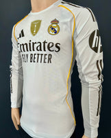 2025-2026 Real Madrid Home Shirt Modric Long Sleeve Clubs World Cup BNWT Player Issue Size M (fitted)