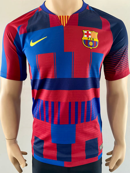 2018 FC Barcelona Home Shirt Special Edition Mashup Player Issue 20th Anniversary Preowned Size XXL fitted
