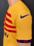 2022-2023-2024 FC Barcelona Fourth Shirt Senyera Player Issue Preowned Size L (fitted)