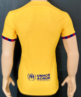 2022-2023-2024 FC Barcelona Fourth Shirt Senyera Player Issue Preowned Size L (fitted)