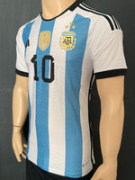 2023 Argentina Home kit Messi World Cup Champions Player issue Made in Argentina Size S BNWOT