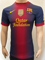 2012-2013 FC Barcelona Home Abidal Club World Cup Size S