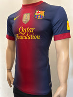 2012-2013 FC Barcelona Home Abidal Club World Cup Size S