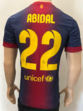 2012-2013 FC Barcelona Home Abidal Club World Cup Size S