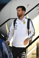 2018 National Squad Argentina half-zip sweatshirt Travel Player Issue with sponsors Used (L)