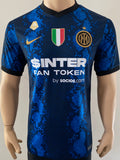 2021-2022 Inter Milan Home Shirt Barella Serie A MVP BNWT Size S