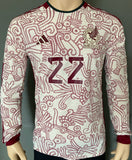 2022-2023 Adidas Mexico Long Sleeve Away Shirt Player Issue Chucky Lozano HEAT. RDY