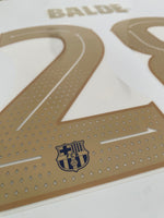 2022-2023 FC Barcelona Home UCL/UEL/Copa del Rey/Supercopa Balde 28 Player Issue Name set and Number Avery Dennison