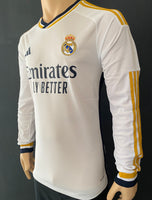 2023 2024 Real Madrid Home Shirt Long Sleeve Aero Ready
