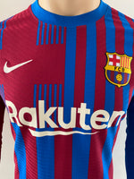 2021 2022 FC Barcelona Long Sleeve Home Shirt Dembélé Kitroom Player Issue Size L