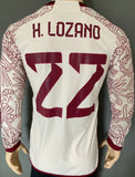 2022-2023 Adidas Mexico Long Sleeve Away Shirt Player Issue Chucky Lozano HEAT. RDY