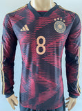 2022-23 Adidas Germany World Cup Away Long Sleeve Shirt Goretzka Player Issue