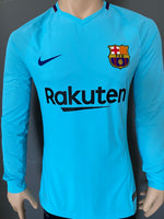 2017 2018 Barcelona Away shirt Long Sleeve Player Issue kitroom shirt Aeroswift new size M