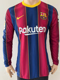 2020 2021 Barcelona home shirt Pique long sleeve player issue kitroom printed tag