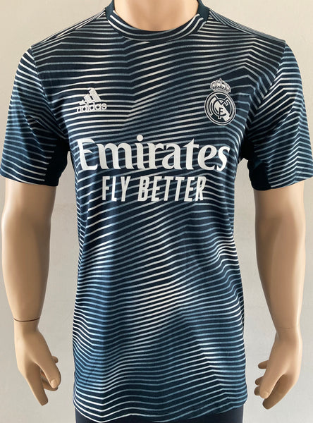 2018-2019 Adidas Real Madrid X Parley Player Issue Pre-Match Shirt Climalite