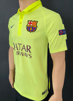 Messi Barcelona 2014 2015 TREBLE SEASON UEFA PLAYER ISSUE Third Soccer  Jersey Shirt M SKU# 631132-711