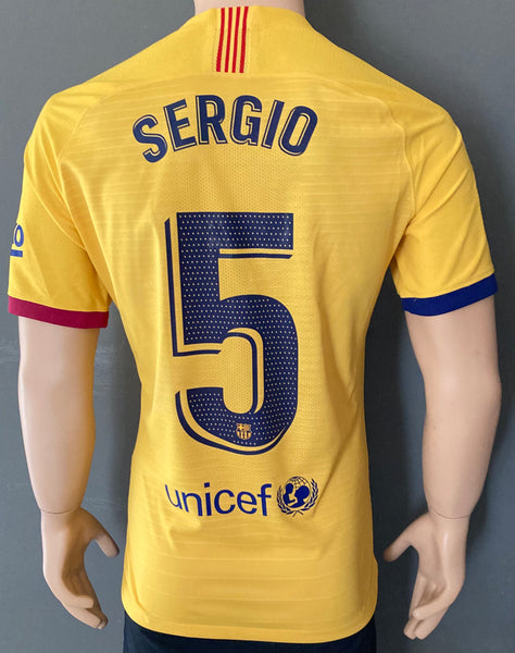 2019 2020 Barcelona away shirt Sergio Busquets player issue kitroom vaporknit printed tag Liga version Avery Dennison size L