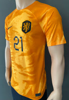 2022-2023 Nike Netherlands World Cup Home Shirt Frenkie de Jong Dri-Fit BNWT