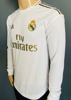 2019-2020 Adidas Real Madrid CF Long Sleeve Home Shirt Player Issue Sergio Ramos Climachill